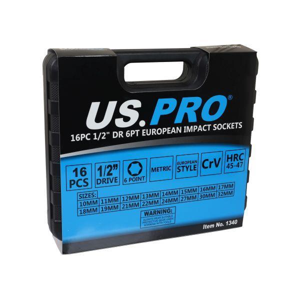 US PRO 16pc EUROPEAN  1/2 DEEP IMPACT SOCKETS 10-32mm B1340 2