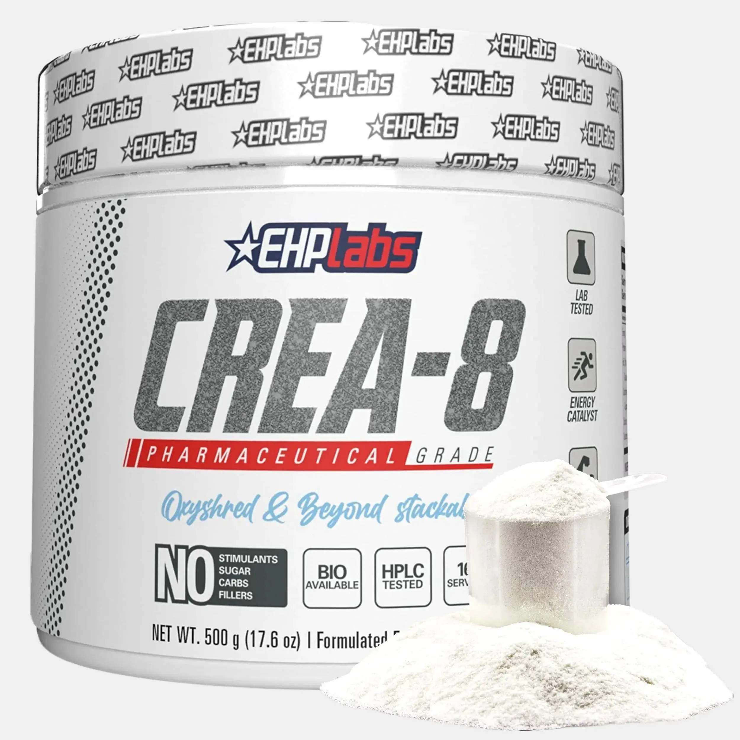 EHPlabs CREA-8 Creatine Monohydrate Powder - 500g Unflavoured Supplement Healthcare Dietary Muscle Edible Fitness women power