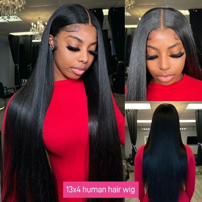Product Introduction of Bling Hair HD Human Hair Wig 16inch Straight Brazilian Lace Frontal Wig For Women 180 Density Glueless Pre Plucked Natural Color Transparent Lace Front Wig 13x4 13x6 Baby Hair Bleached Knots Free Shipping UK Human Hair Wig 9