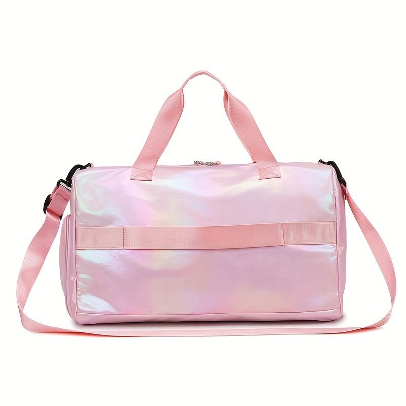 Product Introduction of Wet/Dry Separation Oxford Fabric Travel Duffle Bag - Sparkling with Sky Blue, Lavender, Mixed, Cream, Neon Green, Black Options for Gym & Travel 6