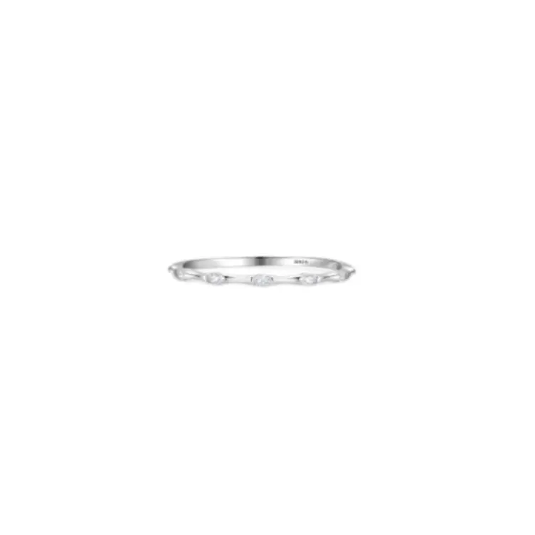 Sterling Silver Ring with Cubic Zirconia Diamonds - Women’s Jewellery