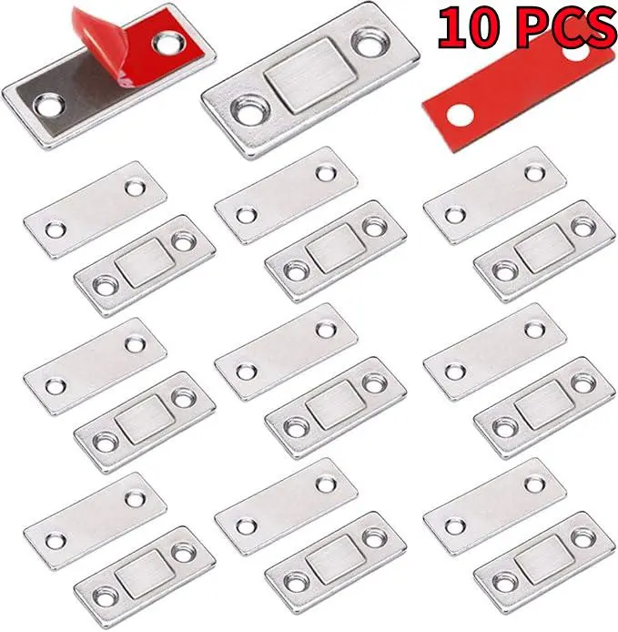 Cabinet Magnetic Catch Ultra Thin Cabinet Door Magnets Stick on Drawer Magnets Cabinet Latch Magnetic Closures for Cabinets Kitchen Closet Door Closing Magnetic Door Catch Closer 2