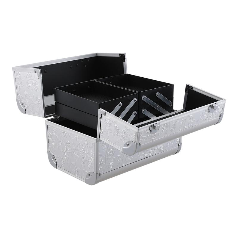 Livingandhome Rose Pattern Beauty Salon Makeup Case 3
