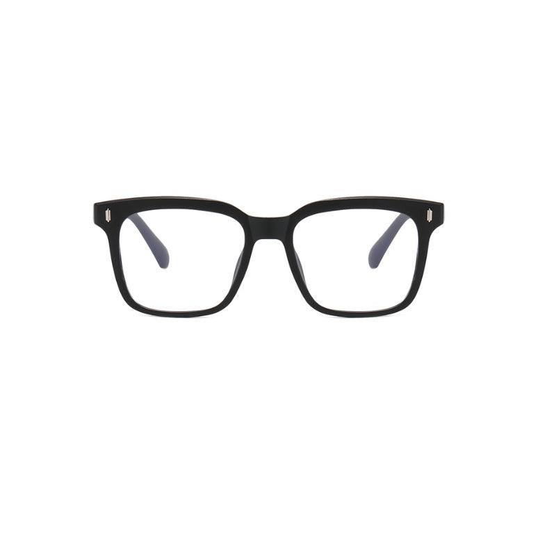 Black Square Frame Geek Glasses Clear Lens Nerd Unisex Eyeglasses UK 6