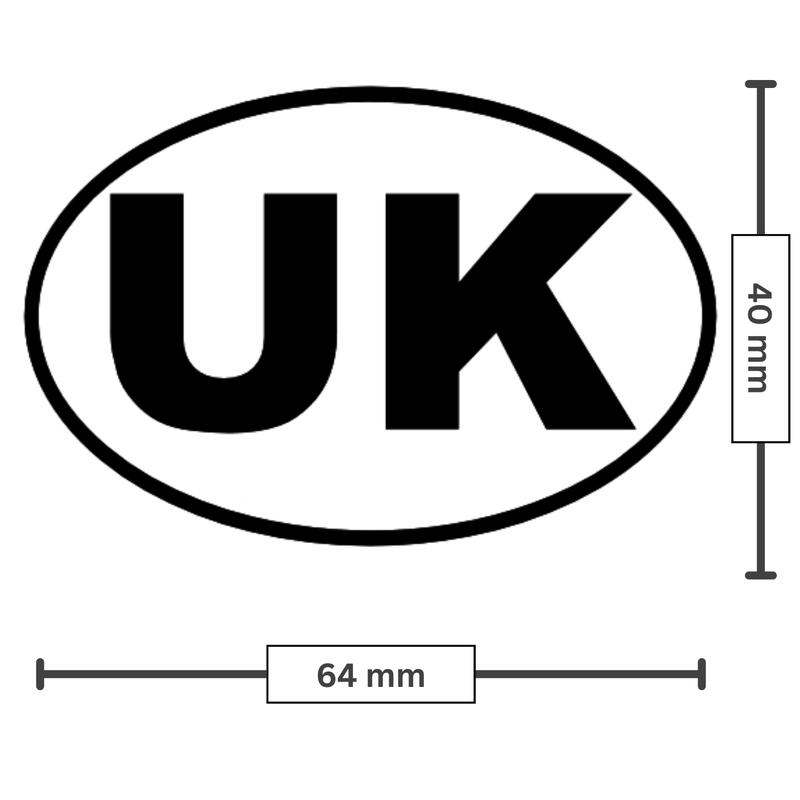 Product Introduction of 4 x Small UK Car Stickers Black OR White Oval Self-Adhesive Vinyl Decals 4