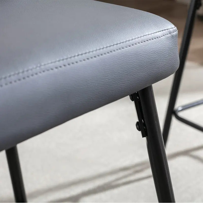 Set Of 2 Caiden PU Leather Bar Stool Bar Chair 6