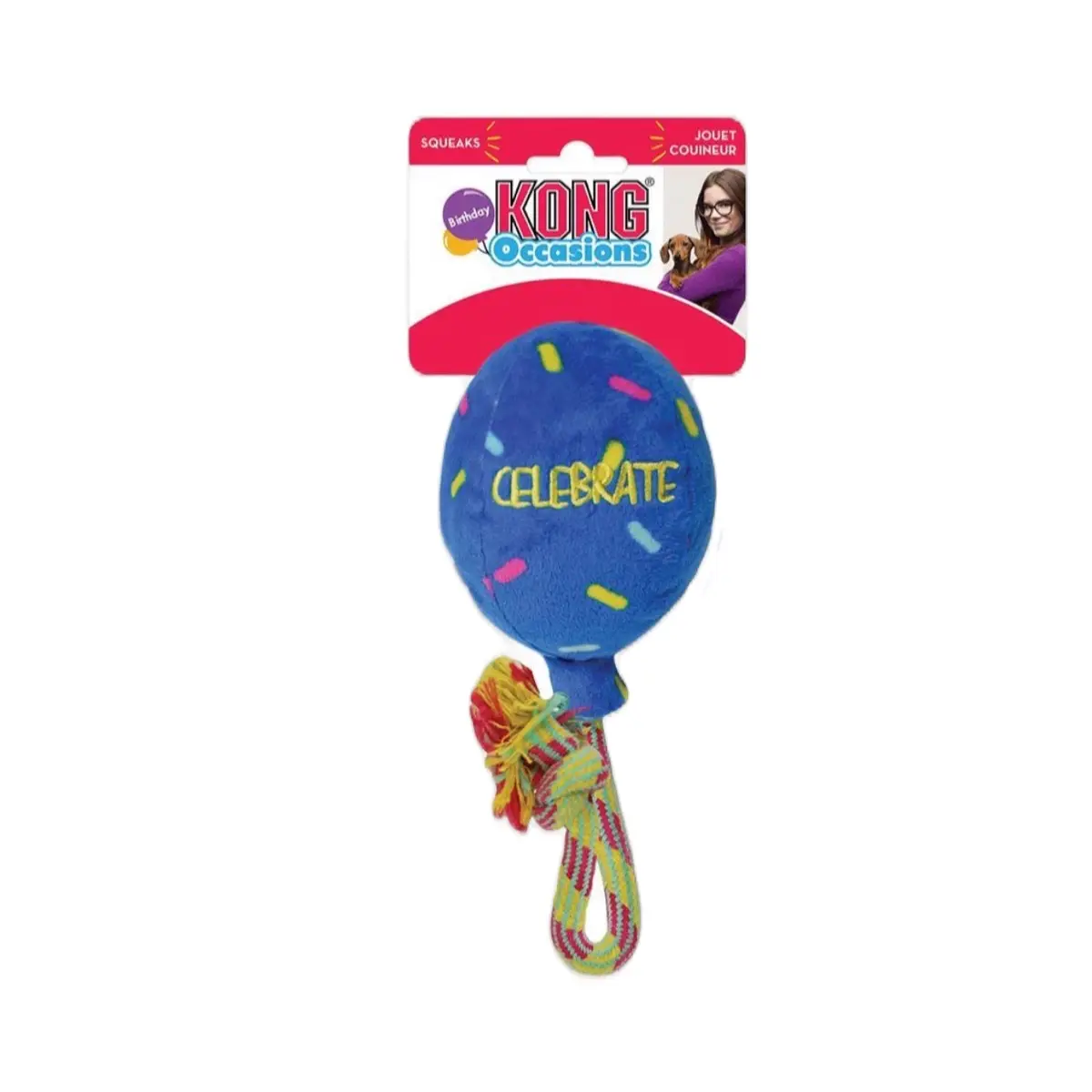 Kong Occasions Birthday Balloon Dog Toy