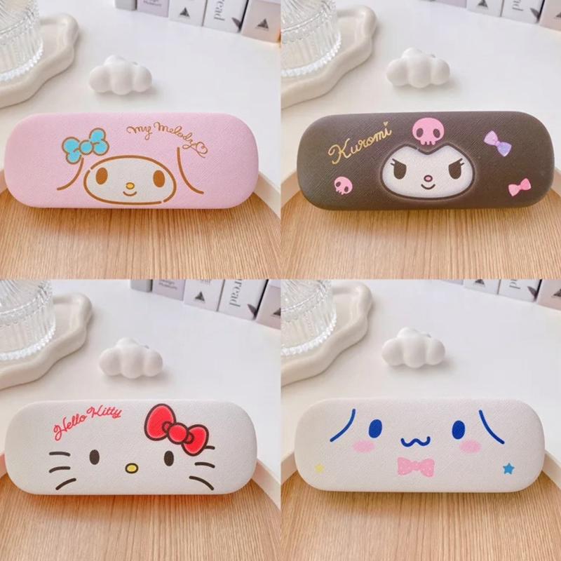 Sanrio Hello Kitty Cinnamoroll Kuromi Glasses Case Myopia Sunglasses / Glasses Storage Box Anime Kawaii Cute Creative Travel Portable Girls 1