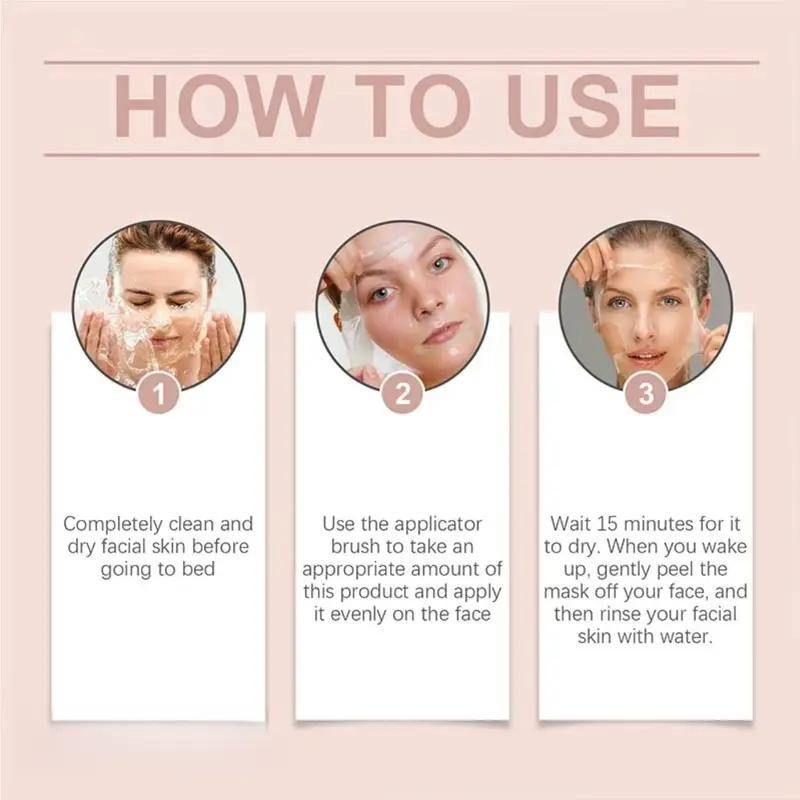 Collagen Peeling Mask, Moisturizing Facial Maskwith Brush,Hvdrating Facial Skin Care Mask, FaceCare Product for Women & Men, Skin Care Products 2