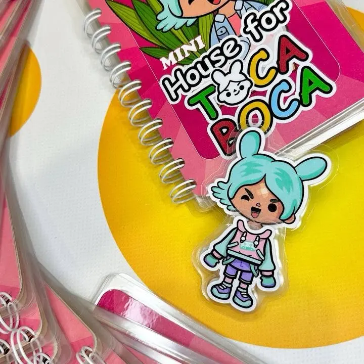 Toca Boca Mini House Game A6 Size with 4 Dolls and 4 Cats