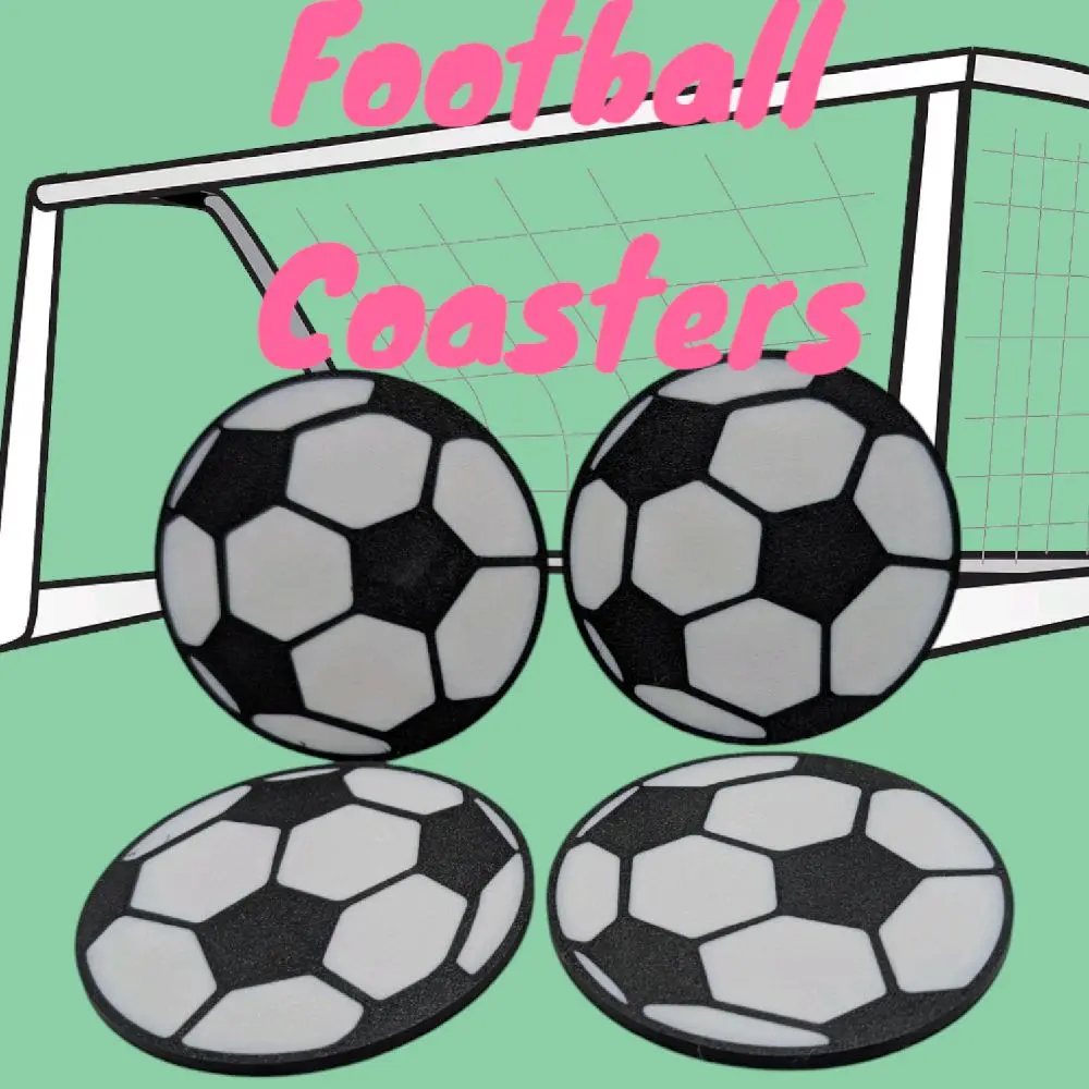 Football Shaped Coasters - Perfect for Any Fan's Home - Tableware, Office, Bar, Kitchen.