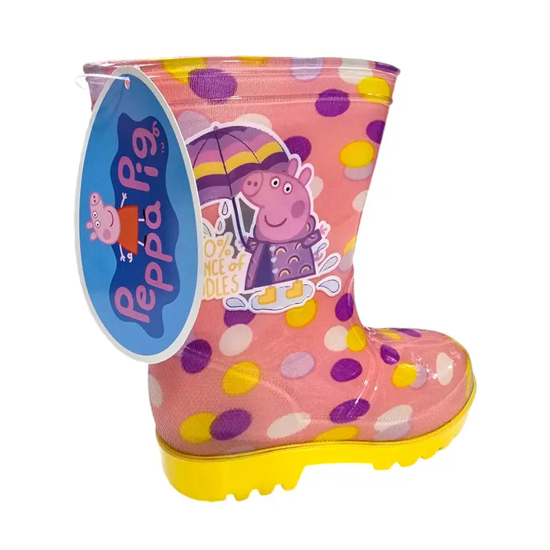 girls pink peppa pig character wellington boot 3