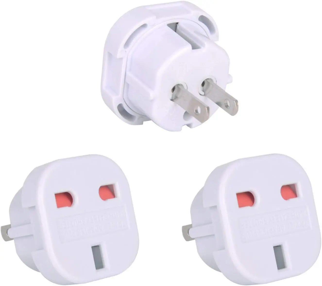 UK to USA Travel Adapter suitable for US, Australia, Canada, Mexico,Thailand, Philippines, China, Japan, Vietnam -See Description