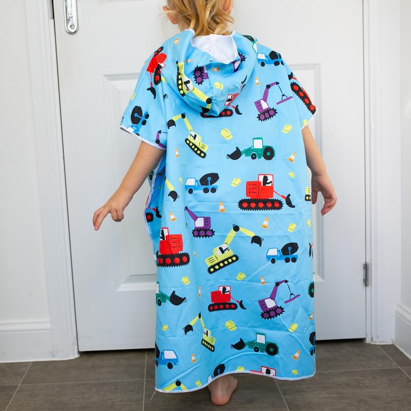 Patterned Kids Hooded Poncho Microfiber Towel 18 Months - 5 yrs / 5 - 10 years Soft Absorbent 5