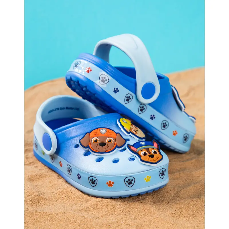 Vanilla Underground x Paw Patrol Boys Blue Multi Badge Clogs 1
