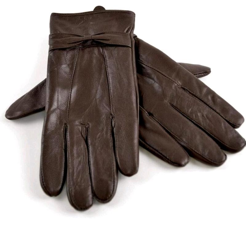 Ladies Genuine Leather Gloves Fleece Lined Warm Winter thermal 2