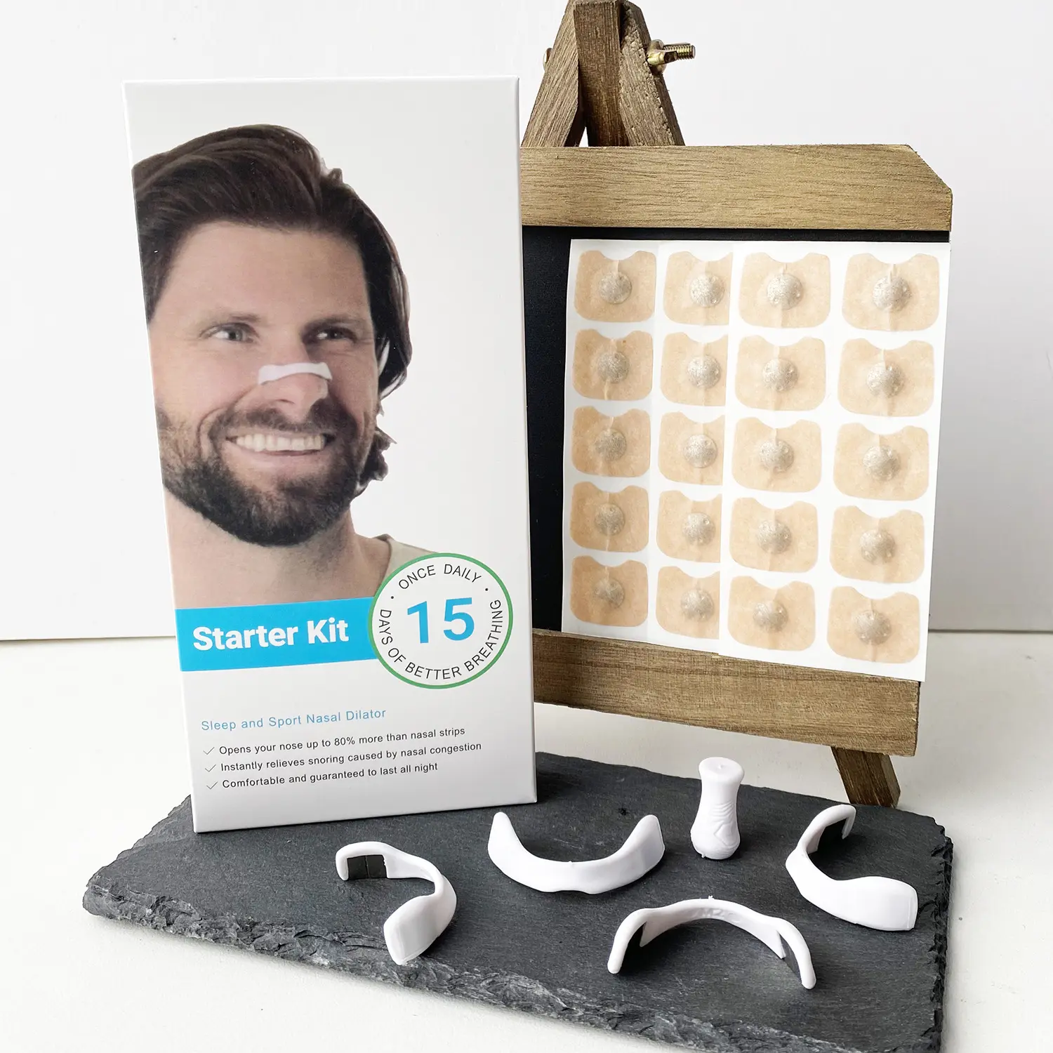 Magnetic Nasal Strips Kit - Boost Oxygen Intake, Reduce Snoring, Improve Sleep Quality - Sweat Resistant, Skin Safe Nasal Strips - Better Training Endurance, Sharper Focus, Stronger Immune System