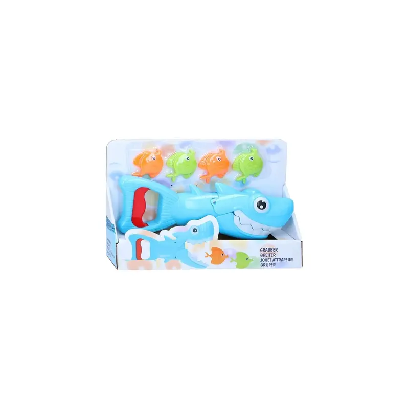 UMKYTOYS 5PCS Shark Grabber with 4 Small Fishes Fishing Game Bath Toys for Toddlers - Kids Bath Toys Summer Bathtub Paddling Pool Water Play Toys Water Play Accessories 3