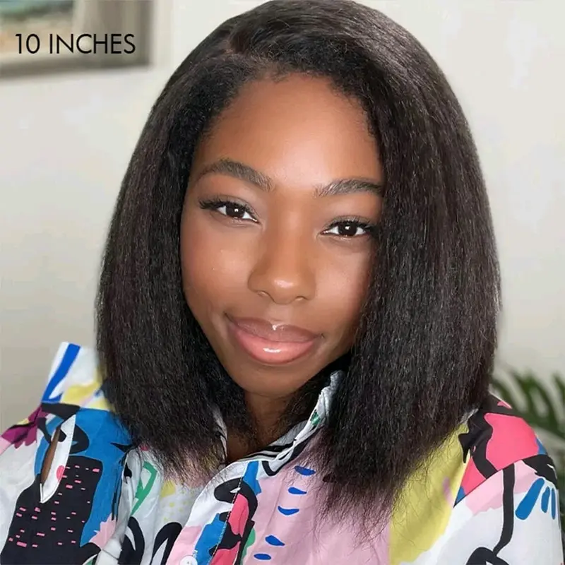 12A Malaysia Kinky Straight Human Hair Wig wigs for 1