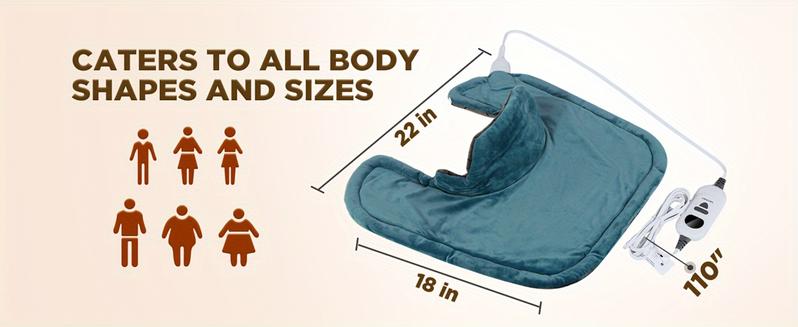 Product Introduction of Graphene Heating Pad With 3 Times The Depth Of Warmth Shawl, Weighted Instant Heating Pad Suitable For Neck And Shoulders, Heating Wrapping With 6 Heating Options And 4 Automatic Shut-off Timers, As A Christmas Gift For Mothers Blanket Shawl 1