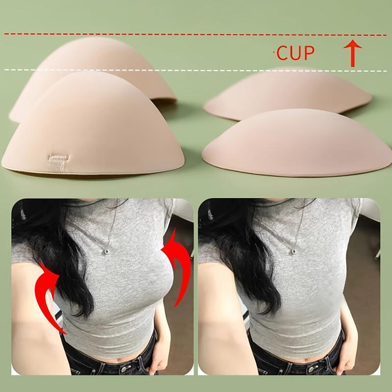 Silicone Thickened Bra Enhancer Pads - Soft, Wireless, Opaque, Hand Washable, Non-Textile Lingerie Accessories for Women - Comfortable Chest Support and Enhancement 5