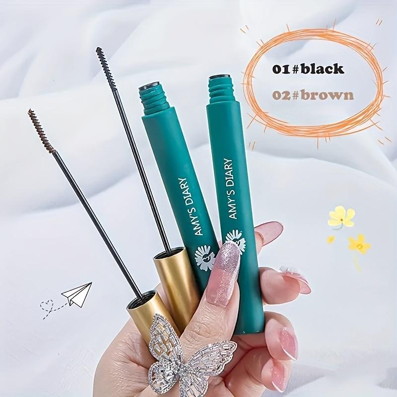 Waterproof Mascara for All Skin Types - Long-Wearing, Lengthening, and Curling - Mixed Color System with Fine Brush Head - Smudge-Proof and Volumizing 3