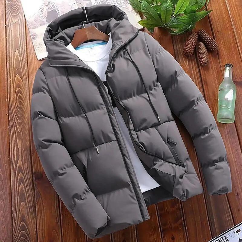 [2025]Fashion Parkas Men Winter Overcoat Men's Casual Jacket Warm Hooded Thick Puffer Coat Outwear Business Hombre Menswear Tops Underwear Human 1