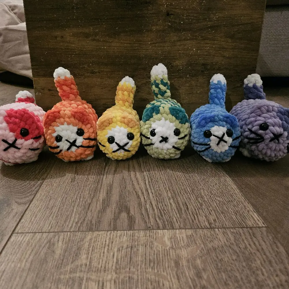 Crochet animal -  Loaf Kittens - Handmade Soft Stuffed  toy Animals