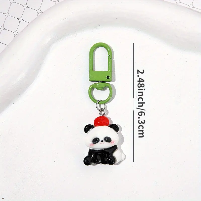 Product Introduction of (Giveaway) 1pcs Cute Cartoon Panda Keychains, Aluminum Alloy Uncharged Key Ring Charms for Backpacks, Bags, Perfect Gift for Family and Friends 3