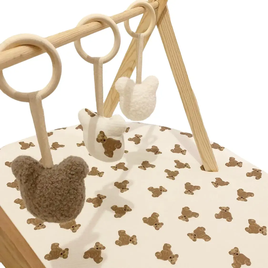 Set of 3 Handmade Bear Baby Gym Toys - Perfect for Bath Time Fun