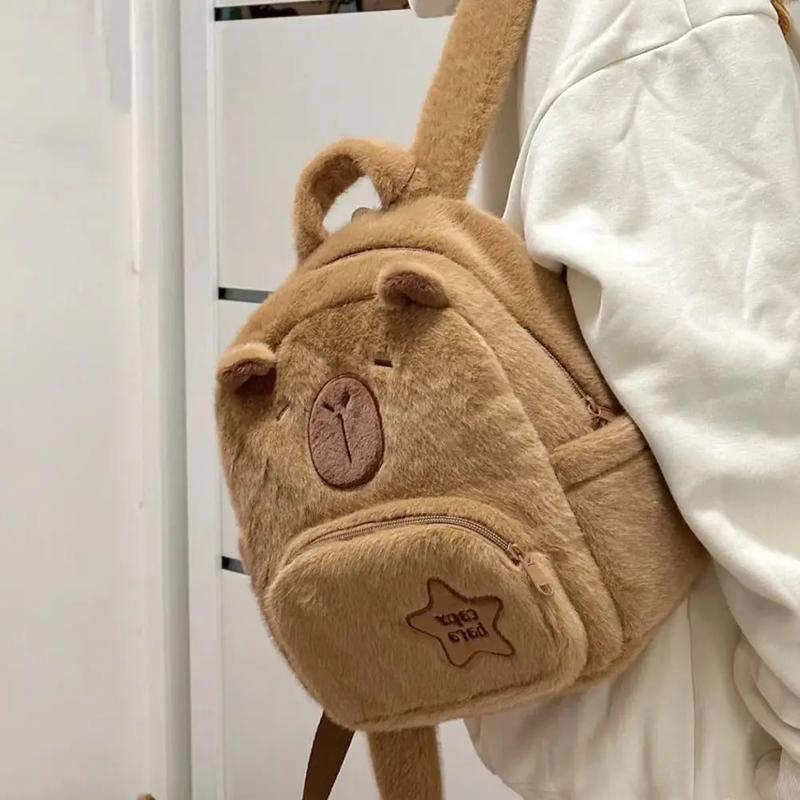 Product Introduction of Kawaii Capybara Plush Crossbody Backpack - Cute Tote 7