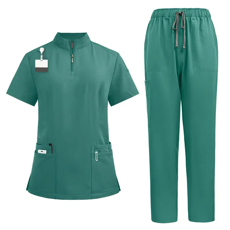 2024 New Hospital Medical Scrub Suits Uniform Women Men Scrubs Set Beauty Work Clothes Nurse Accessories Dental Surgery Suit 4