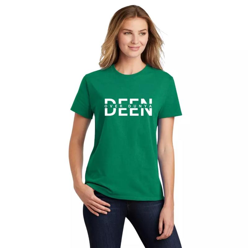 Personalised Name T Shirt Mens Ladies Unisex Tee Deen Over Dunya Muslim Gift Top 5