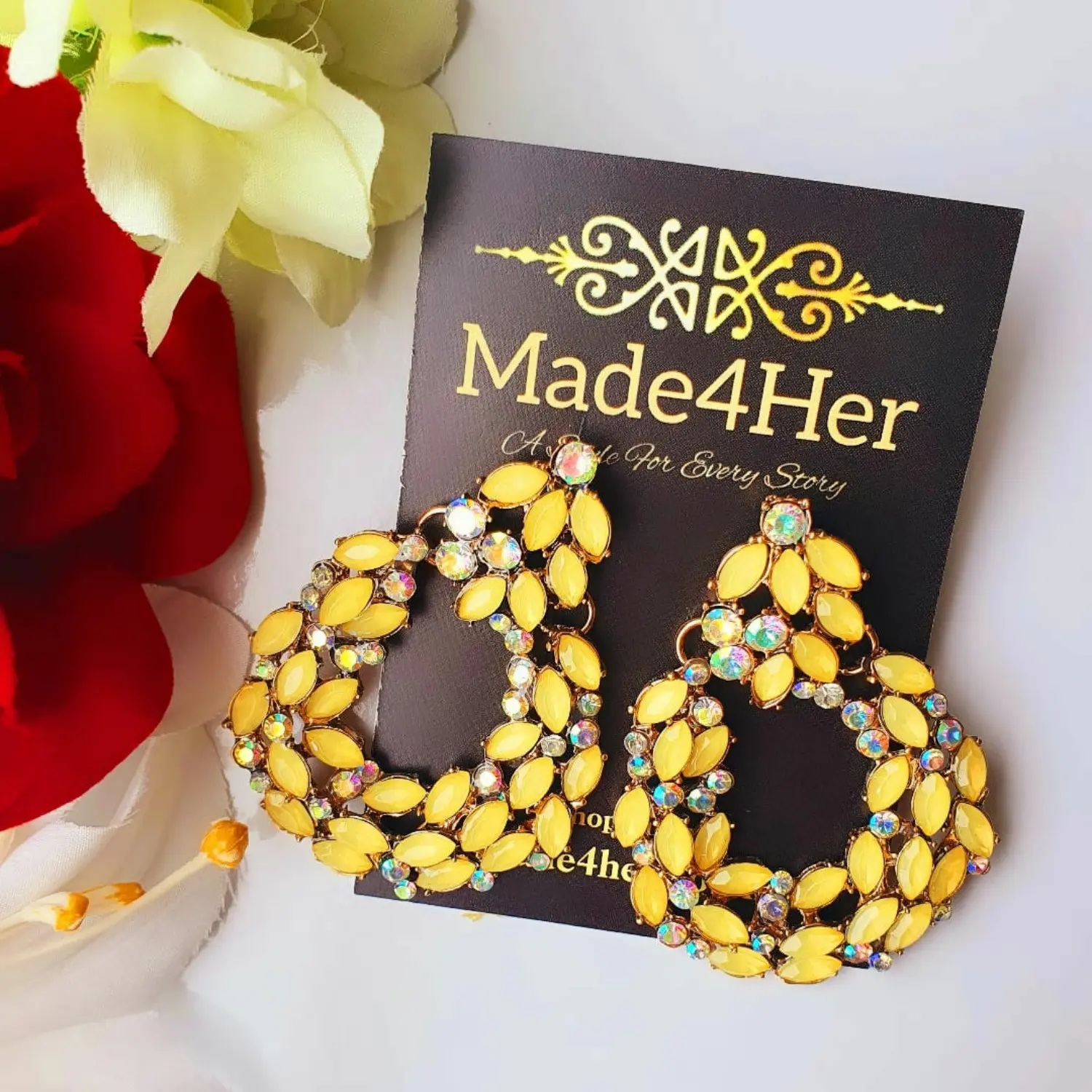 Yellow Mulan Earrings