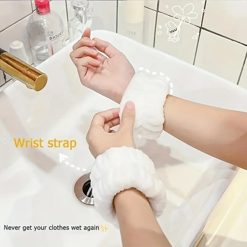 (Gift 3)2pcs Face Washing Wrist With Magic Device To Absorb Water To The Cuff Exercise Sweat Wiping Bracelet Sweat Absorbing Sleeve To Wash And Moisture-proof Sleeve To Protect Wrist 1