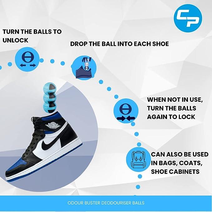 Odour Buster Balls - Ultimate Sneaker Deodoriser & Freshener - Fresh Scent for Shoes & Bags - by Crease Protect Footwear Comfort Natural 5