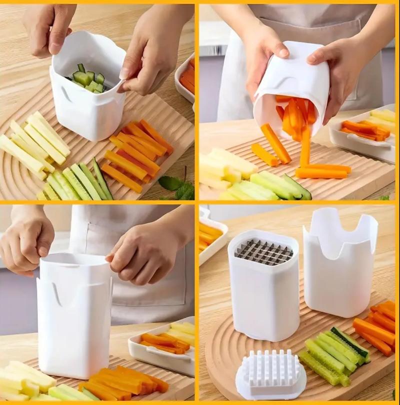 Product Introduction of Chip Chop - 2-in-1 Manual Cutter for Perfect French Fries and Veggie Sticks with Removable Grid and Non-Skid Base 5