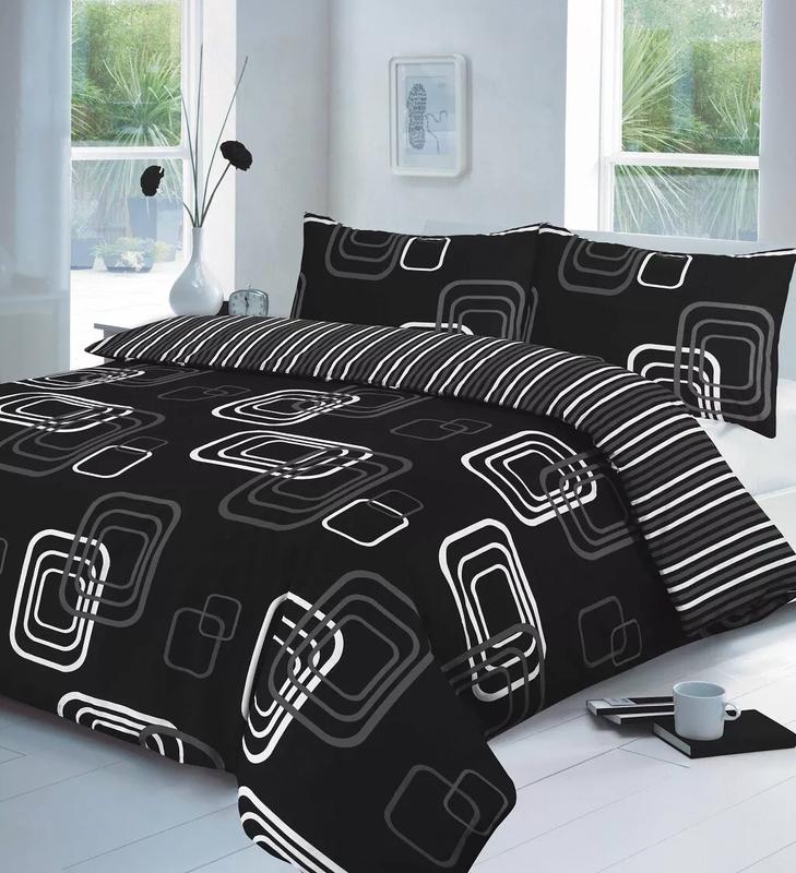 NewLuxury Reversible Multi Duvet Quilt Cover Bedding Set Single Double King Size 2