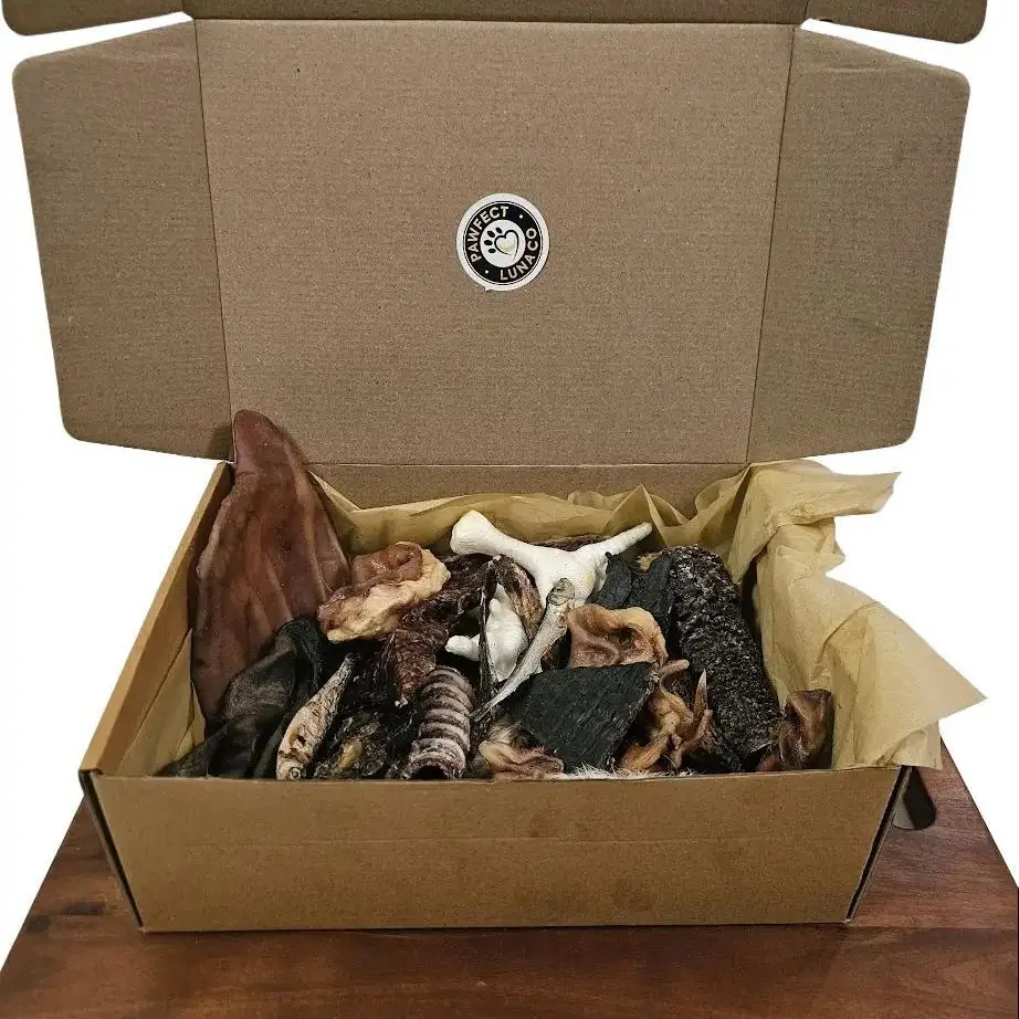 £10 - 30 items Natural Dog Treat Box - 30 premium items - No nasties