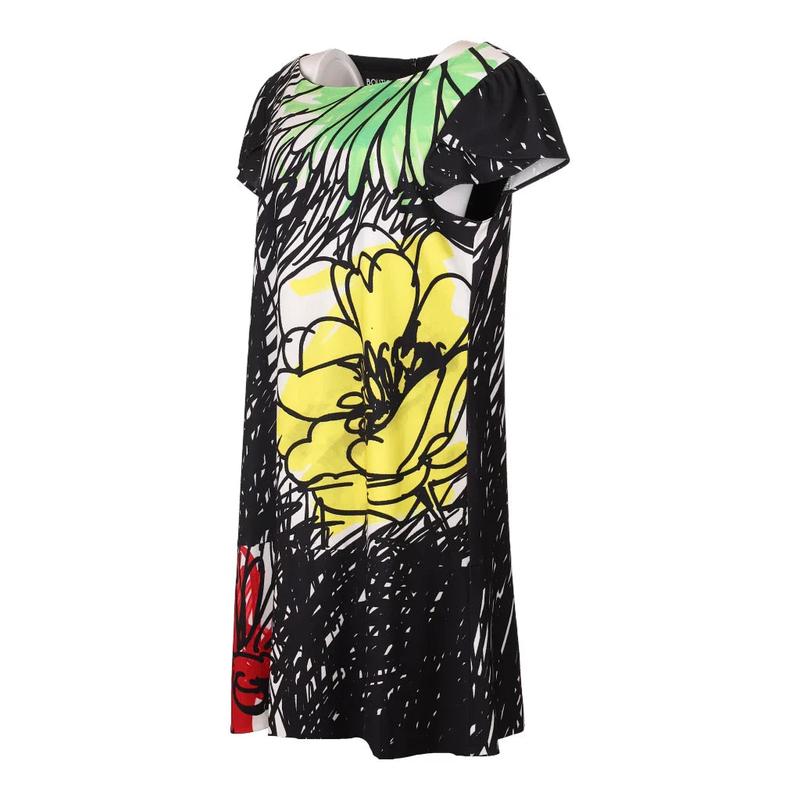 Boutique Moschino Floral Mini Dress - Medium Multicoloured Polyester Blend 1