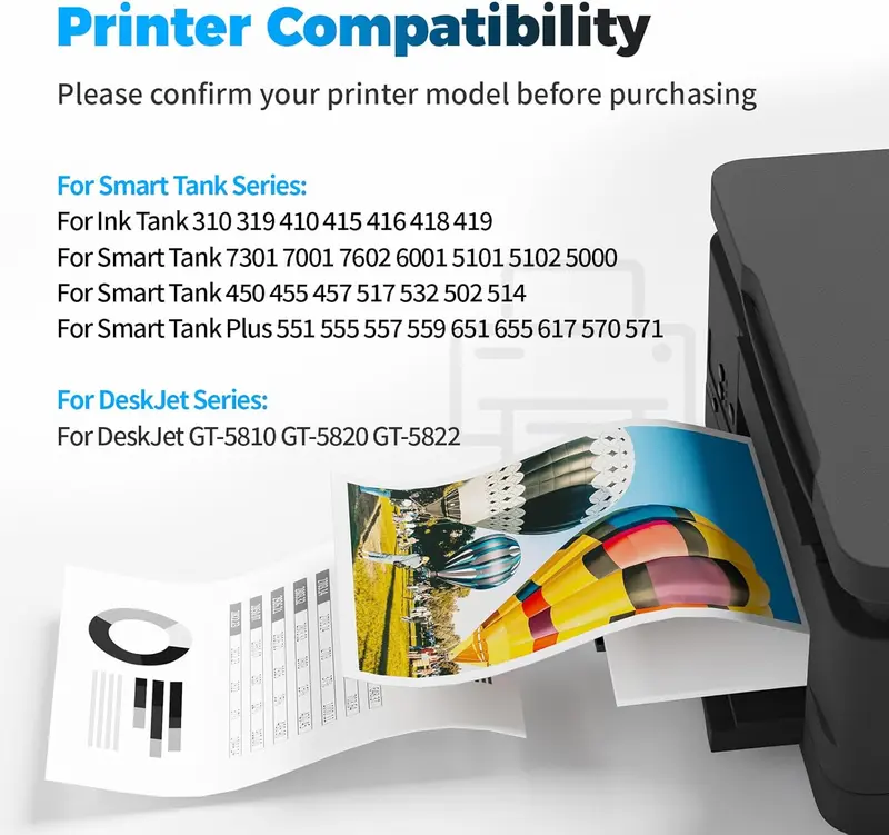 TRAHOO-31 32XL Refill Ink Bottles Compatible for HP Smart Tank 5101 5102 7301 7602 7001 6001 Plus 551 651 455 457 450 All-in-One Ink-Tank Printers (160ML 32XL Black Ink, 100ML 31 Color Ink, 4-Pack) 4