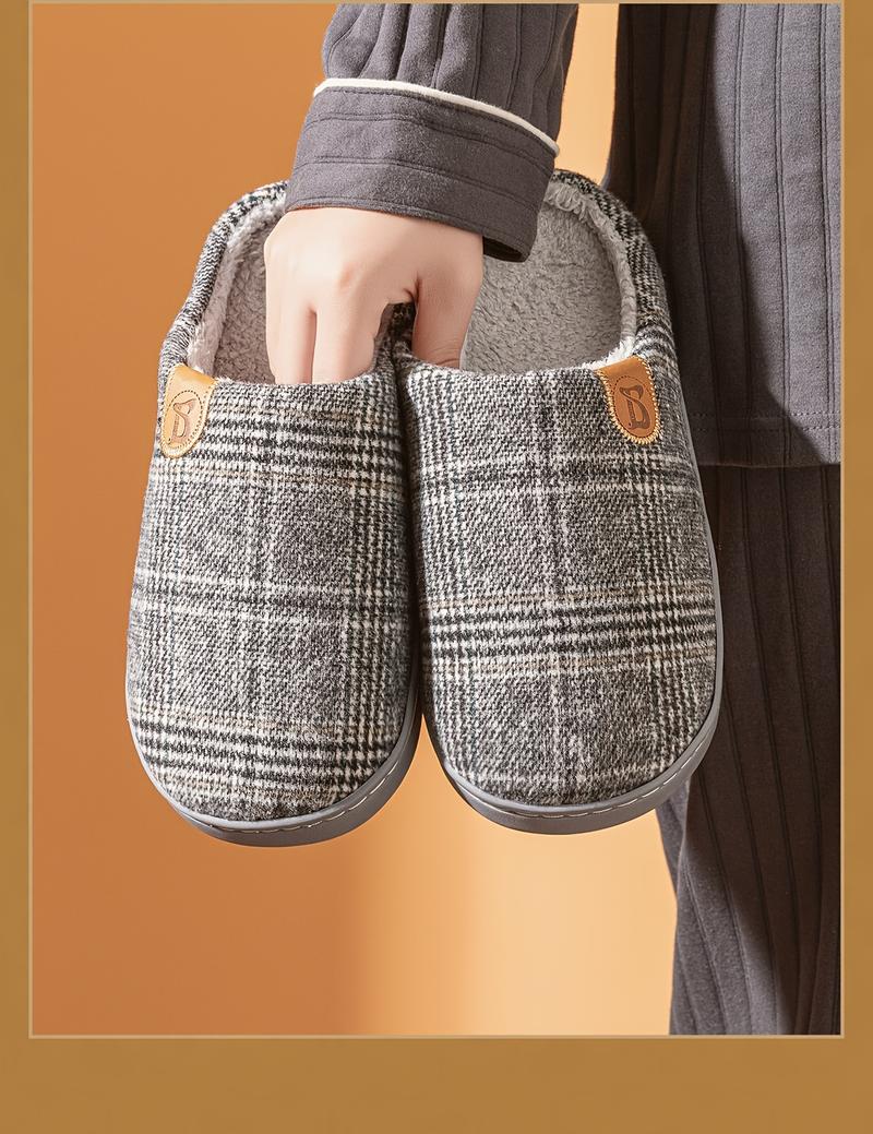Product Introduction of Mens PLUS SIZE Luxurious Soft Plush House Slippers - Ultra-Cozy, Breathable, Anti-skid Slip-ons with Fuzzy Lining for Indoor Comfort - Ideal for Autumn, Winter, and Cool Mornings 6