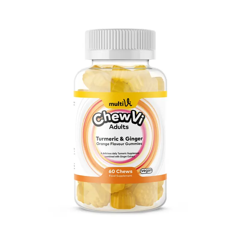 Multivi Chewvi Turmeric & Ginger Gummies – Orange Flavoured Daily Wellness Supplement 1