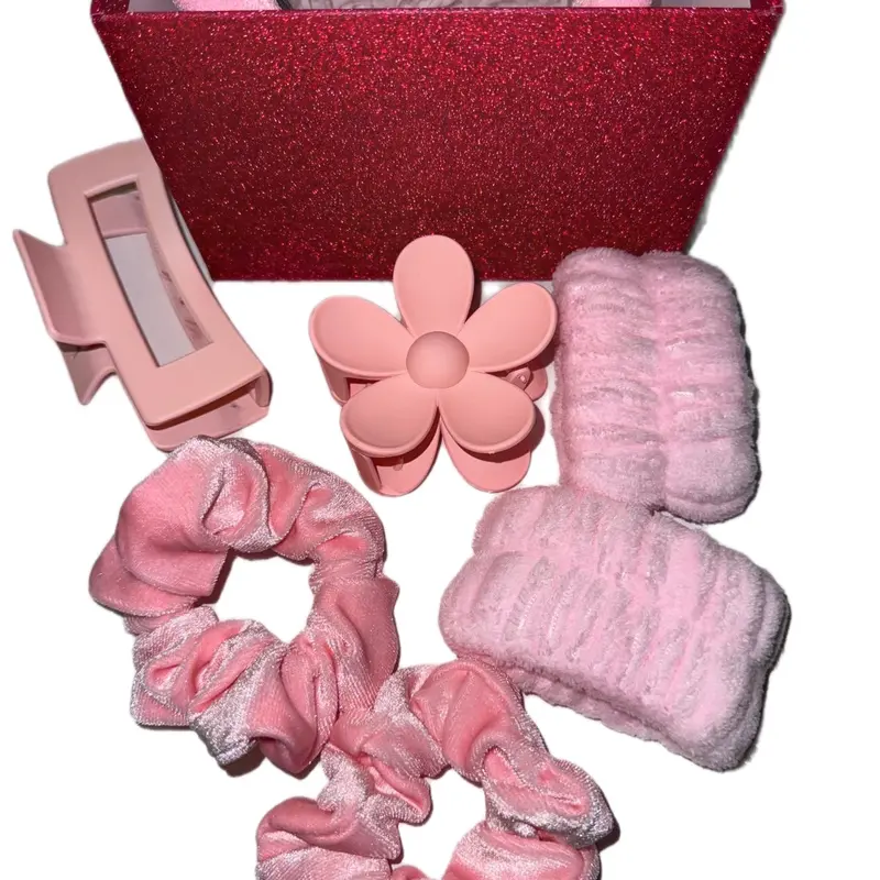 Self Pamper Beauty Box with Fake Eyelashes, Headbands, Scrunchies, Hair Clips and Handband - Best Christmas Hamper for Her - Gifts Skincare 5