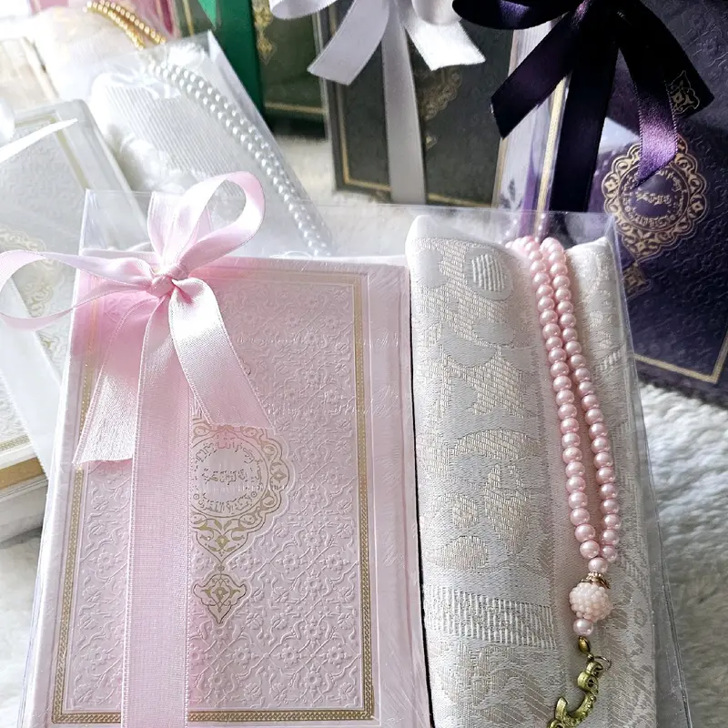 Quran Book + prayer mat with tasbeh set Ramadan EID HAJJ UMRAH perfect Birthday Islamic wedding gift t as 7