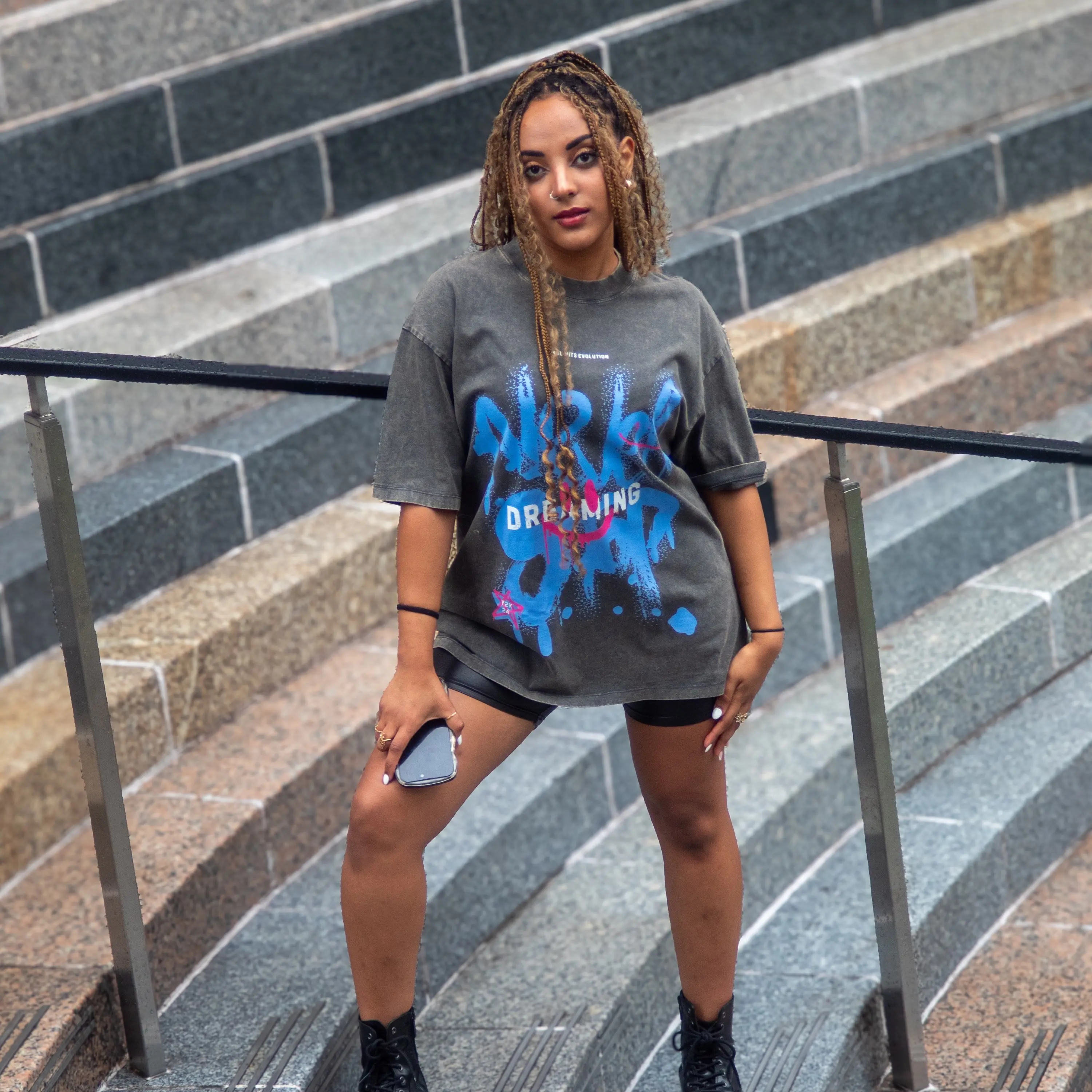 NE Cotton Casual Oversize Tee Snow wash (NSD)