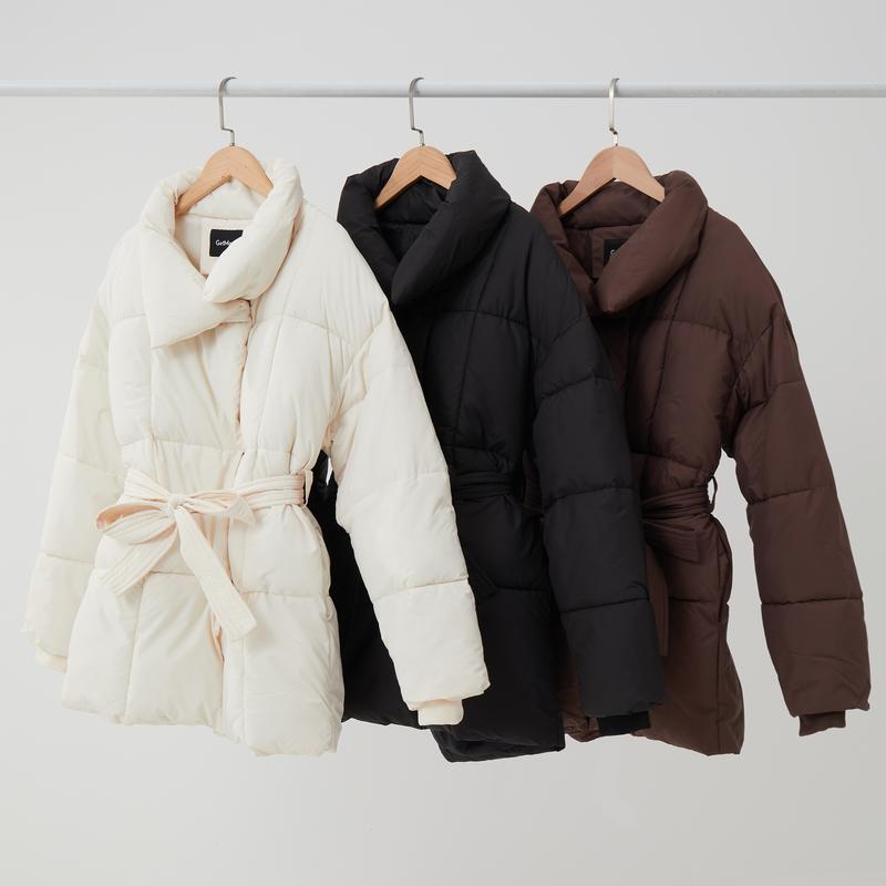 Product Introduction of [2025][Special Promotions]2025 NEW Mid Length Belted Puffer Jacket Women Casual Coat Splashproof Cream-BasiccFashion 5