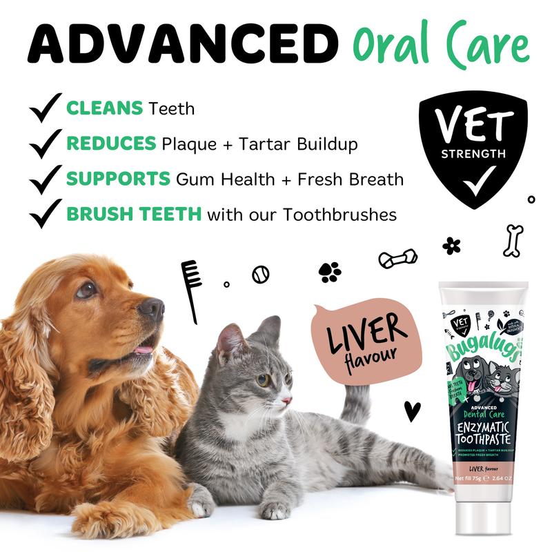 BUGALUGS PET CARE Advanced Enzymatic Toothpaste (Liver Flavour) for Dogs & Cats - Pet Care 3