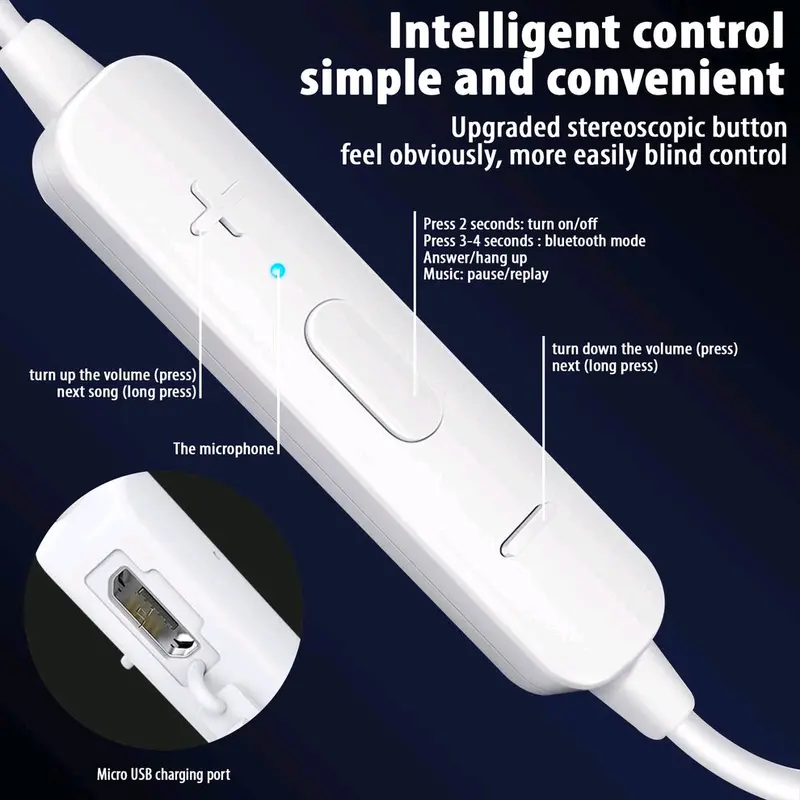 Wireless Bluetooth Earbuds with Inline Controls for Audio and Video Devices - Headphone 3
