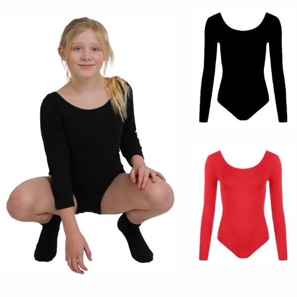 Stylish and Comfortable Girls Full Sleeve Plain Microfibre Leotard for Dance, Gymnastics, and Ballet 1